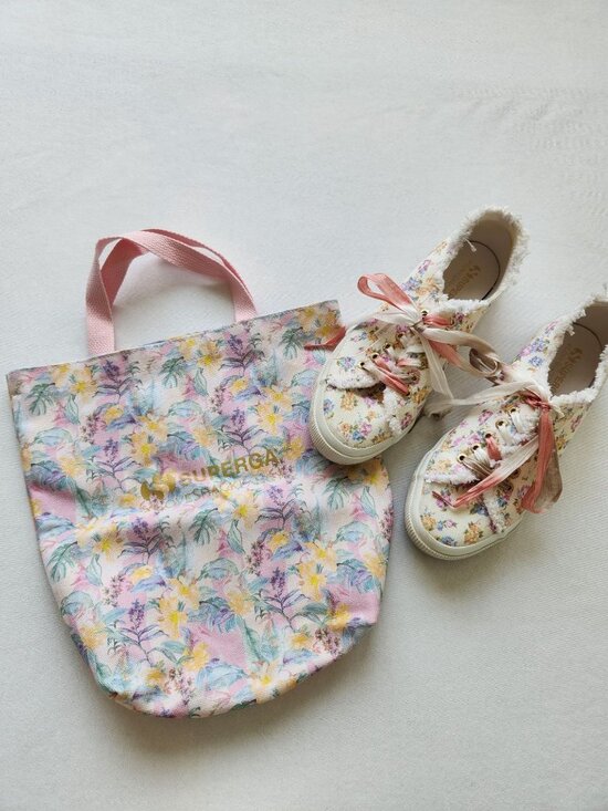 LoveShackFancy Shoes - Superga x LoveShackFancy 2750 Flower Fringe Sneakers Coquette Romantic Whimsical